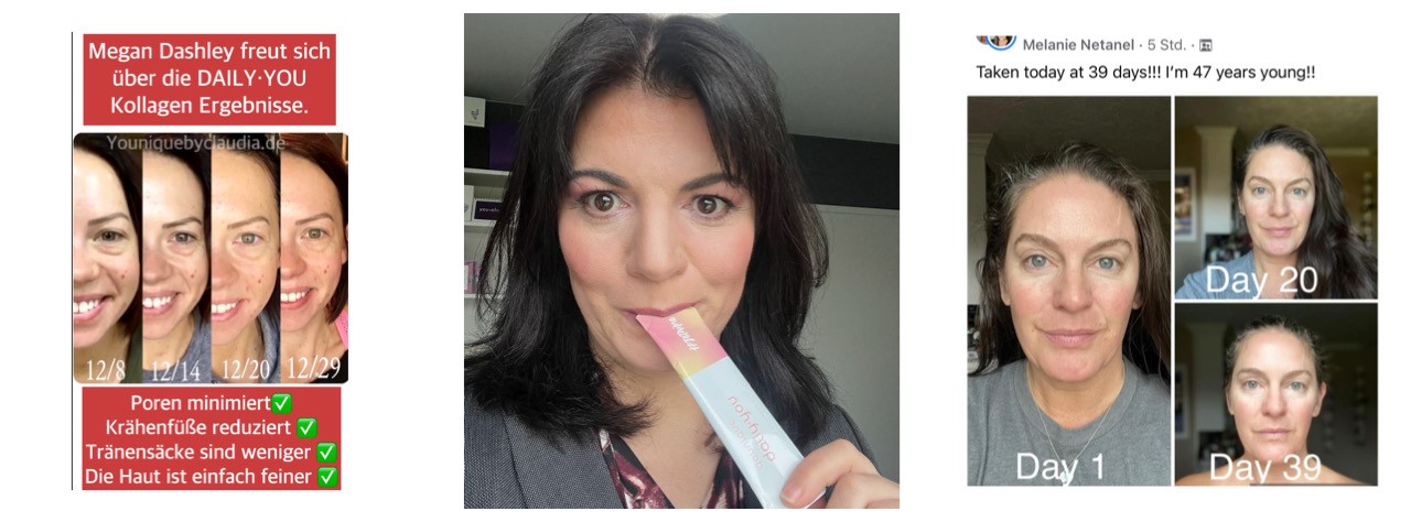 Younique Daily You Kollagen Poren Krähenfüße Tränensäcke persönliches Ergebnis 3