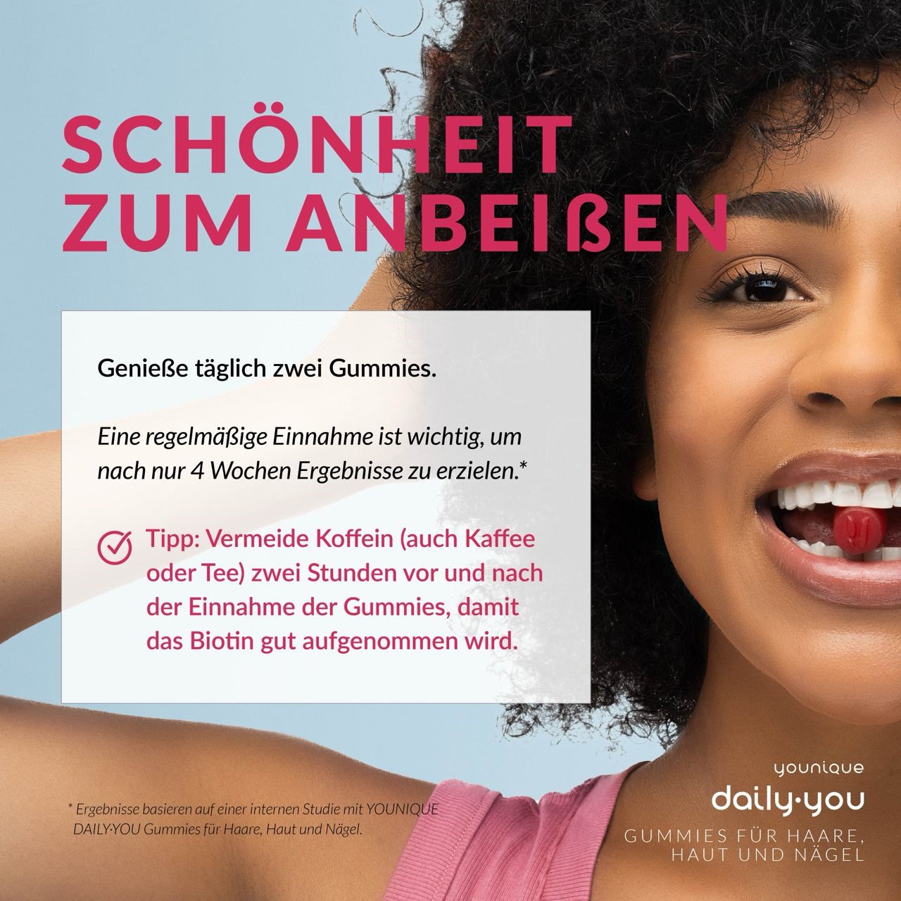Younique Daily.You Hair Skin and Nail Gums Gummibärchen für die Haut Anwendungstipps
